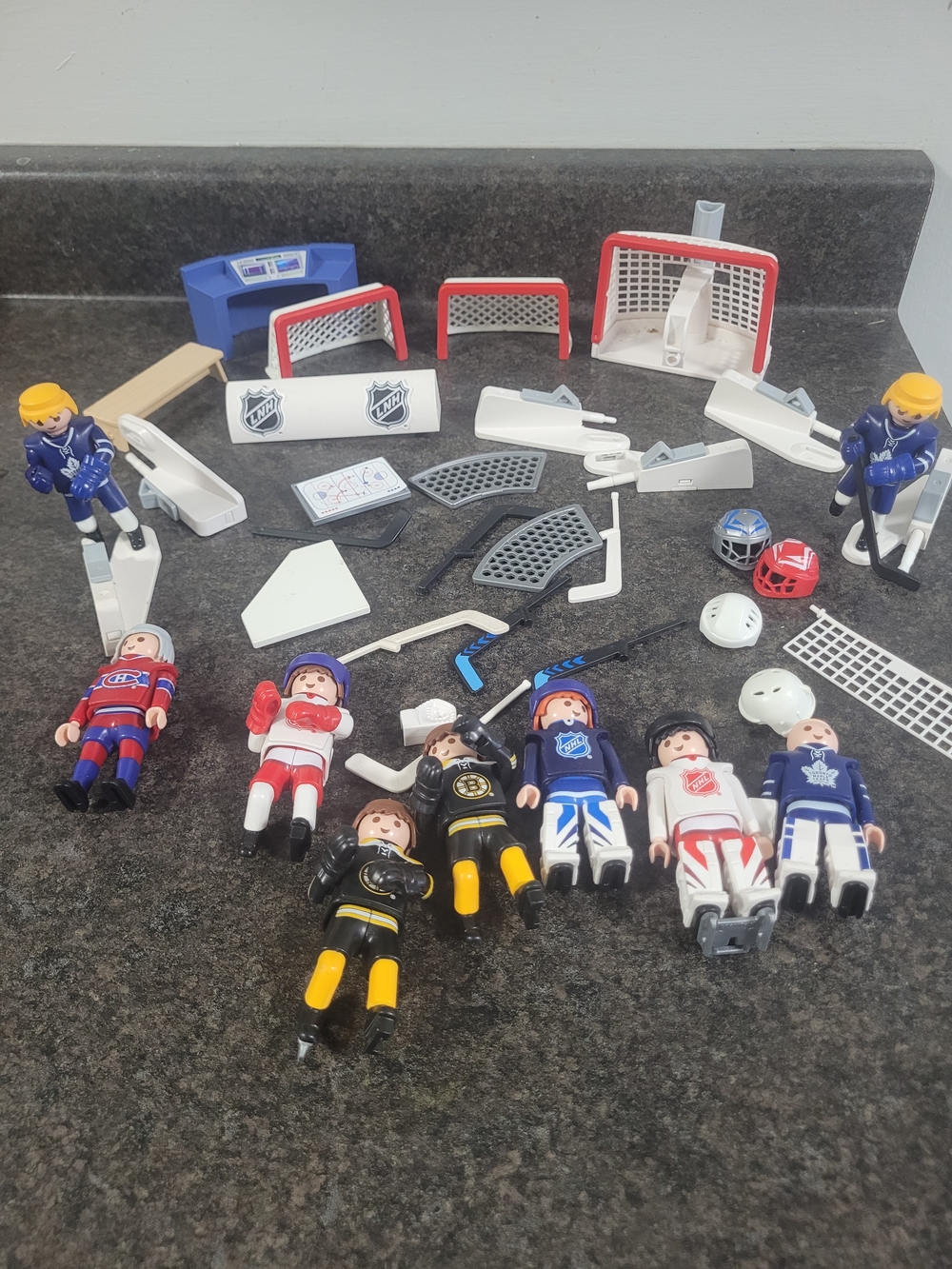 Lot Of Playmobil NHL Figures And Accessories